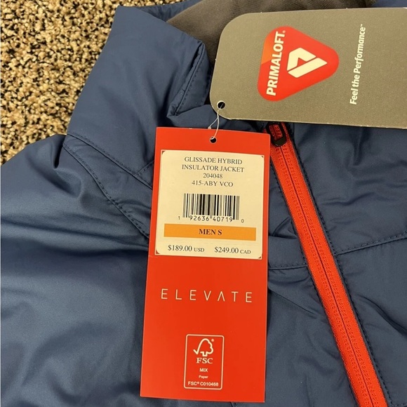 Spyder Glissade Insulated Jacket Abyss Volcano 2023 Dwr Primaloft Black Sz Small - Picture 4 of 8